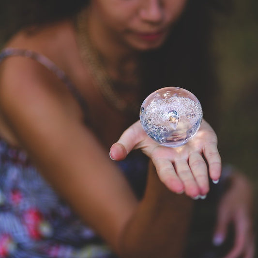 Psychic Ability open hand with crystal ball