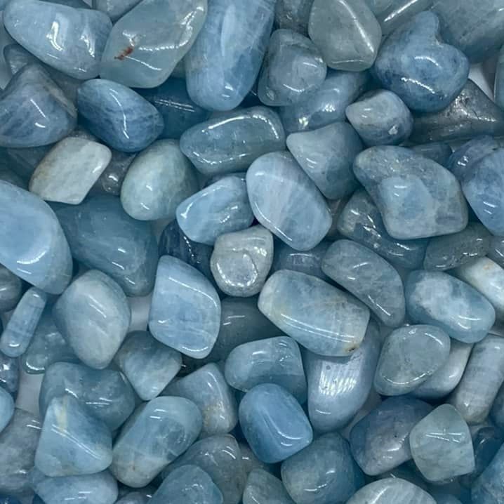 Crystal Advent Calendar Aquamarine Tumbled Stones