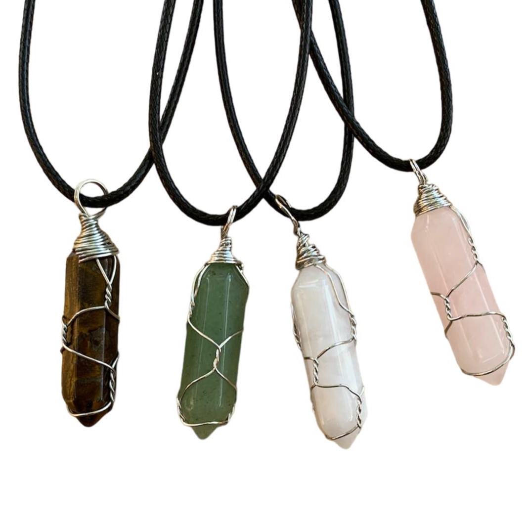 Crystal Necklaces Wrapped Points