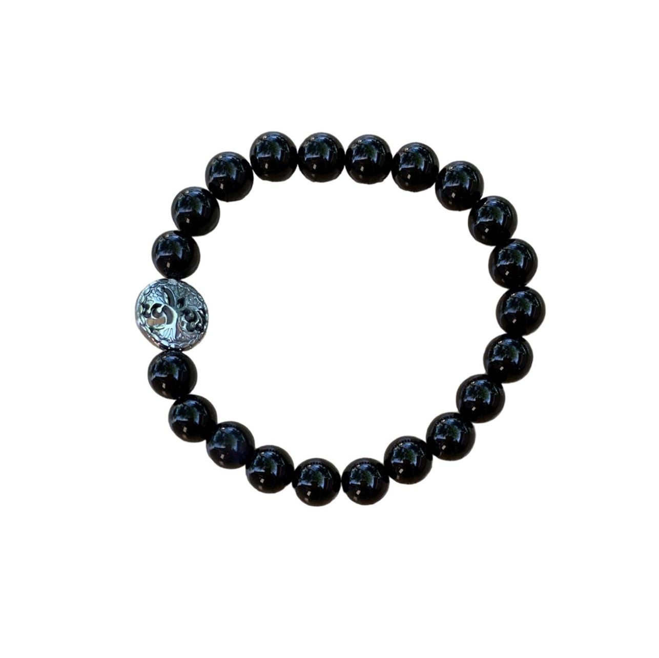 Healing Crystal Bracelets Black Onyx 8 mm Beads