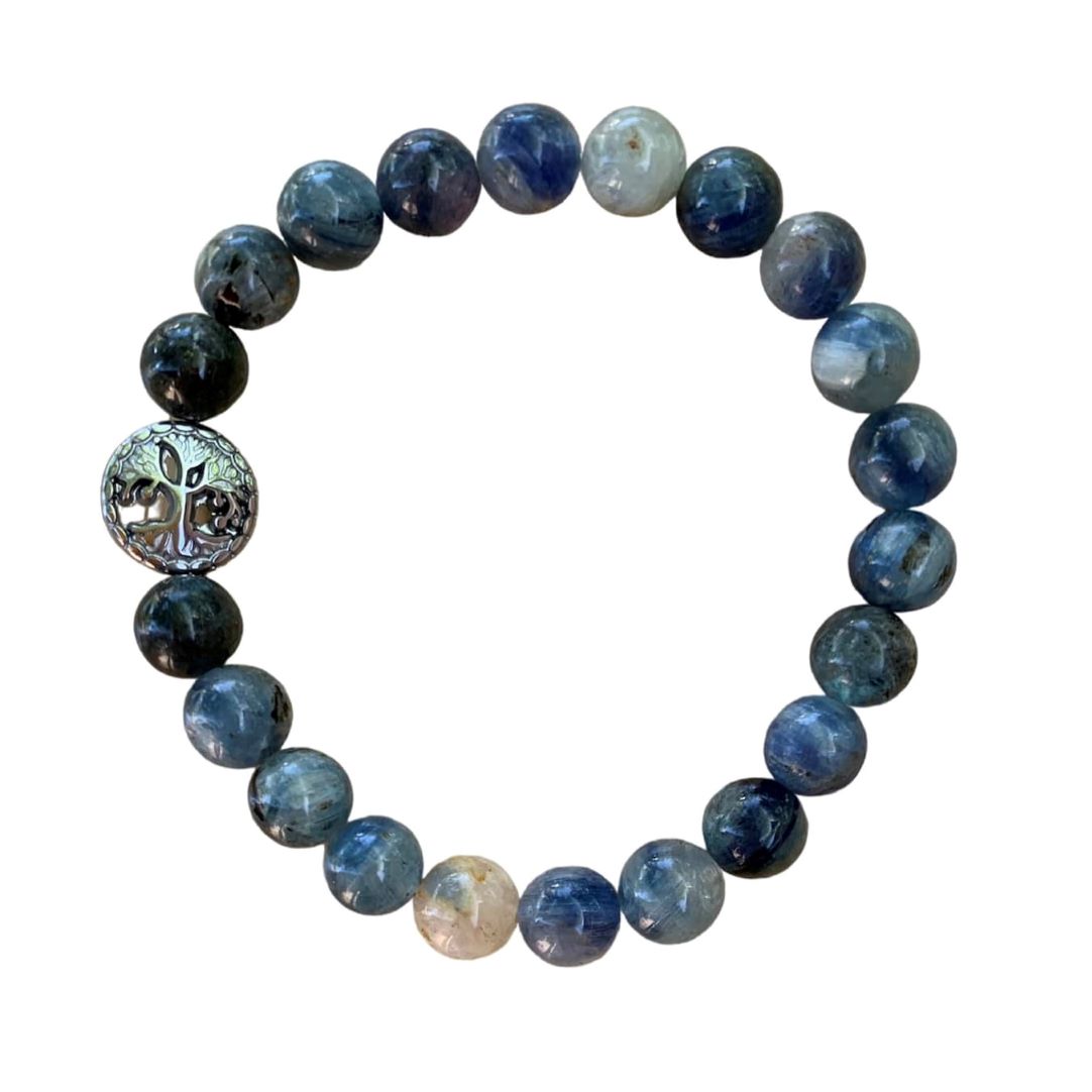 Healing Crystal Bracelets Blue Kyanite 8mm Round Beads