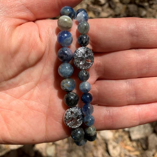 Healing Crystal Bracelets Blue Kyanite Pair of Bracelets