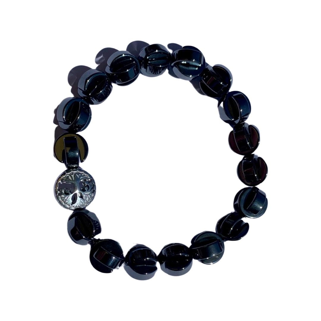 Healing Crystal Bracelets Hematite Chomper Beads