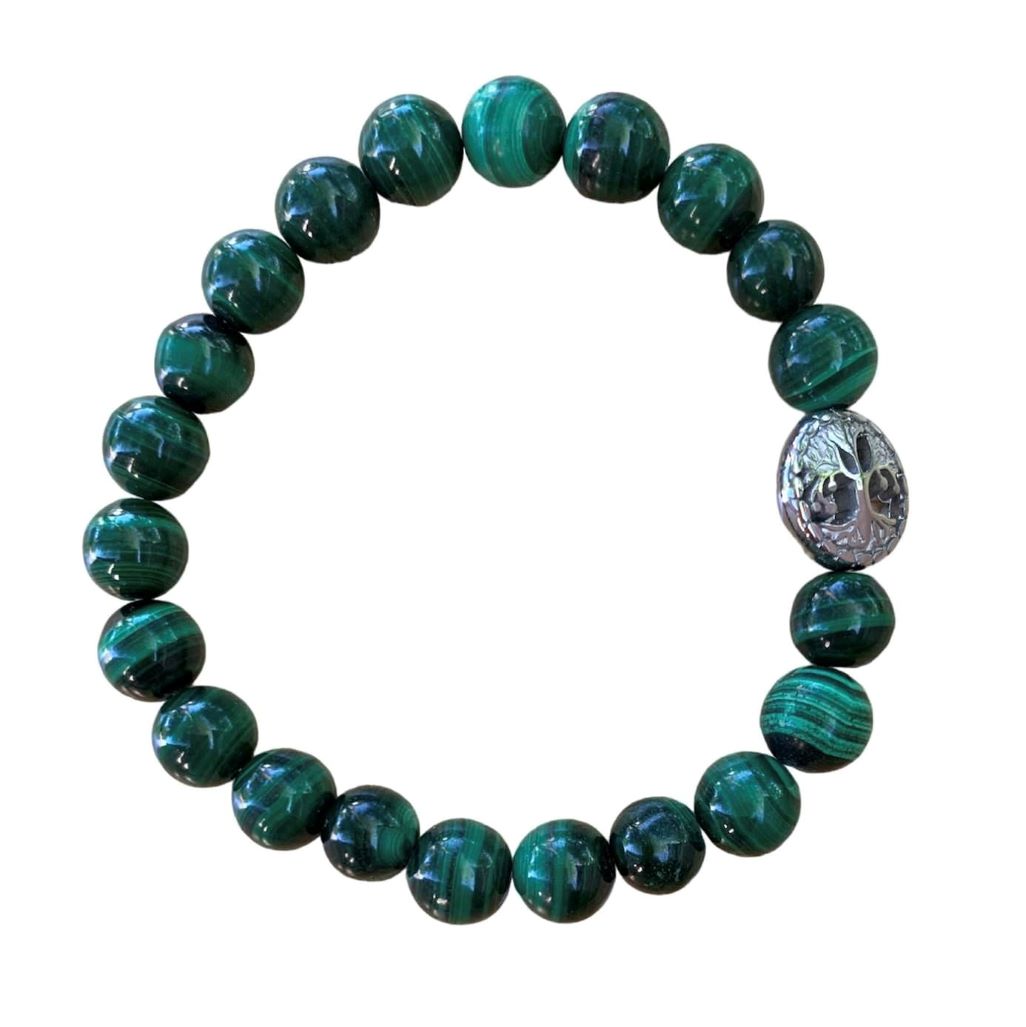 Healing Crystal Bracelets Malachite 8 mm Round Beads