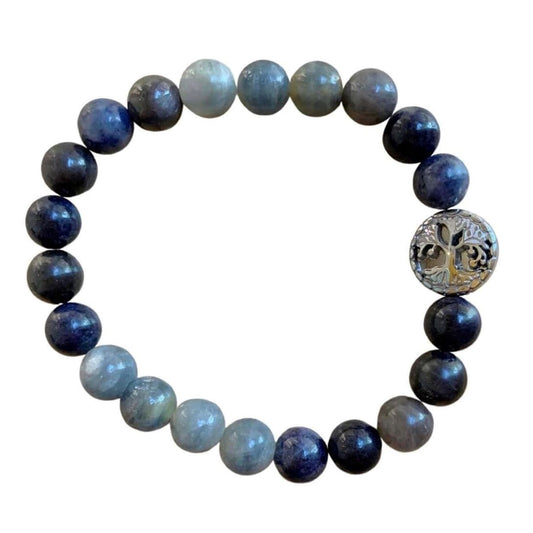 Healing Crystal Bracelets Sapphire 8 mm Round Beads