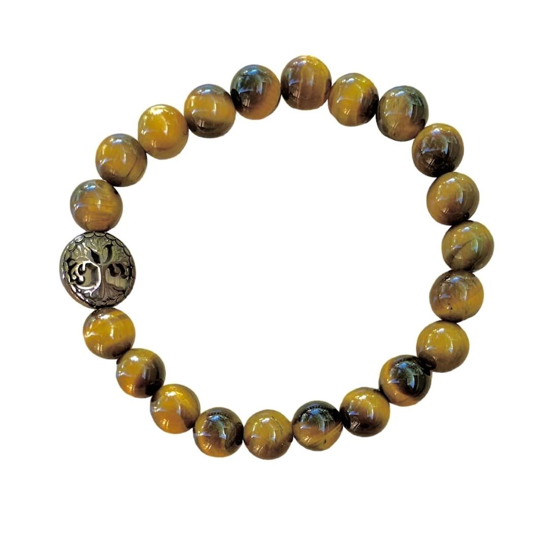 Healing Crystal Bracelets Tiger Eye 8 mm Round Beads