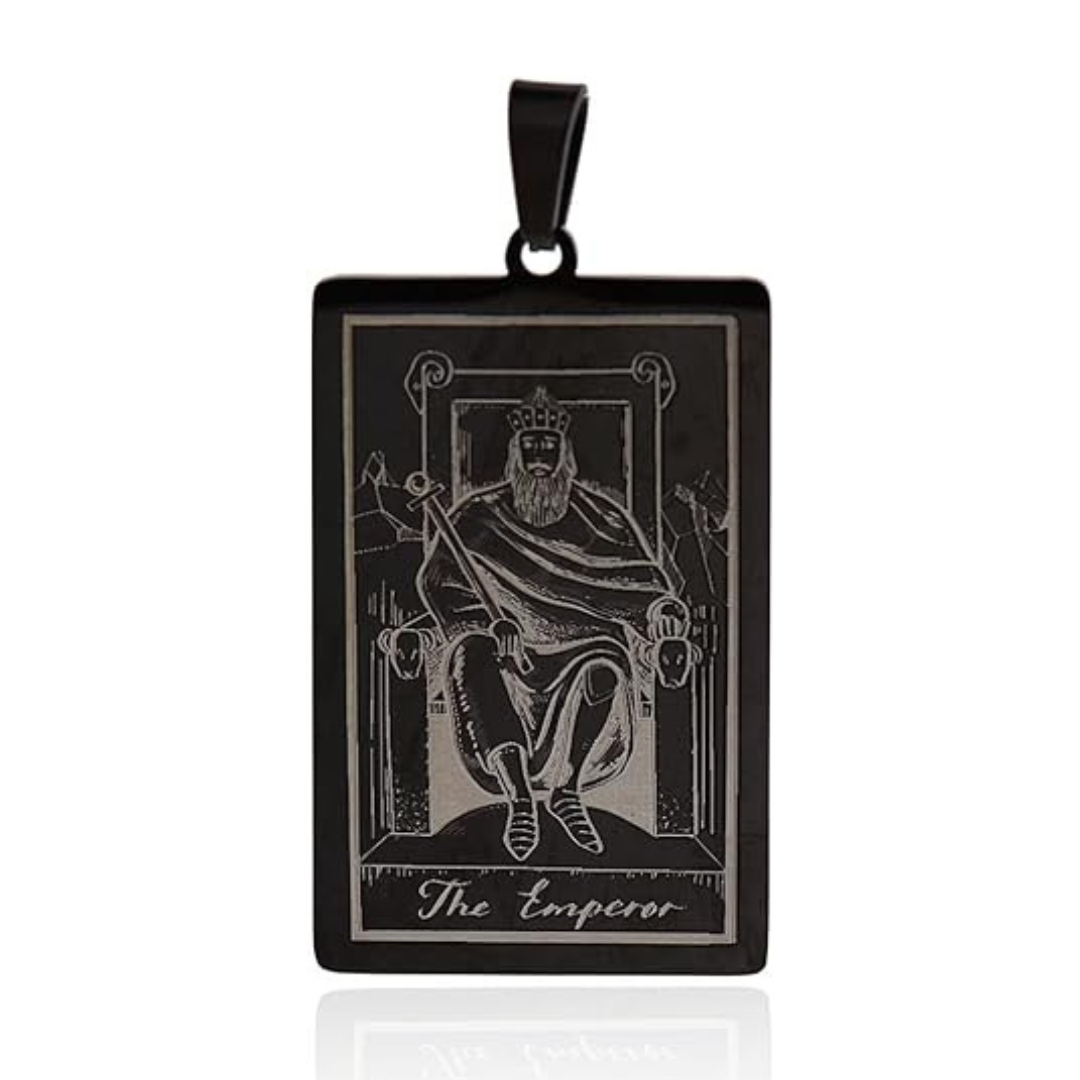 Tarot Card Necklace Black Major Arcana The Emperor