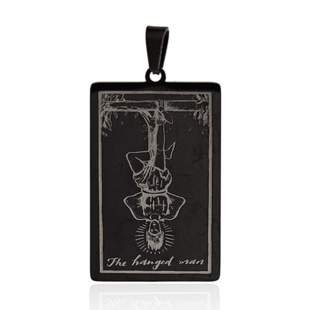 Tarot Card Necklace Black Major Arcana The Hanged Man