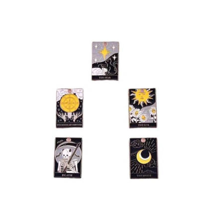 Tarot Card Necklaces with Color 5 Styles