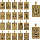 Tarot Card Necklaces in Gold all Major Arcana Tarot Cards