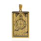 Tarot Card Necklace Gold Major Arcana Wheel of Fortune