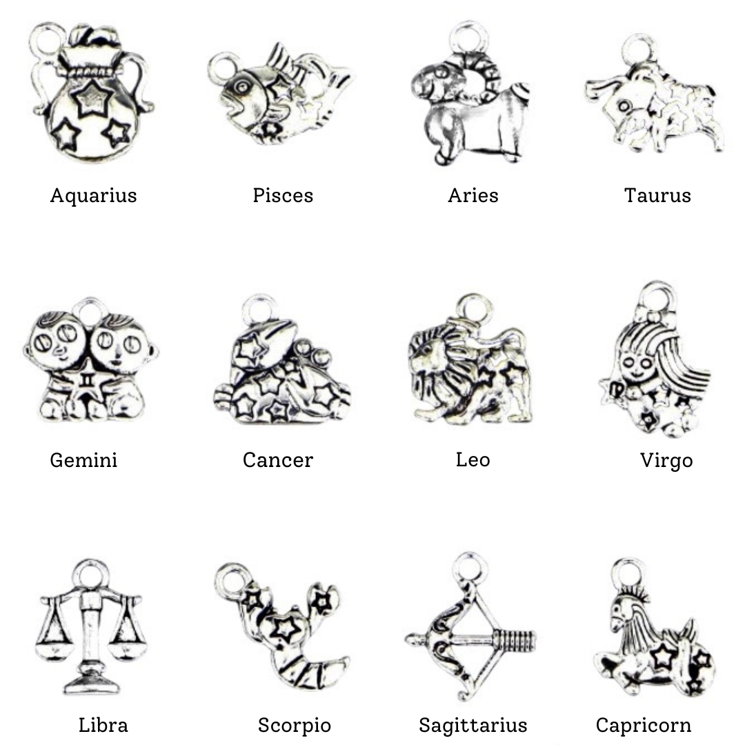 Zodiac Necklaces Tibetan 3D All Astrological Signs