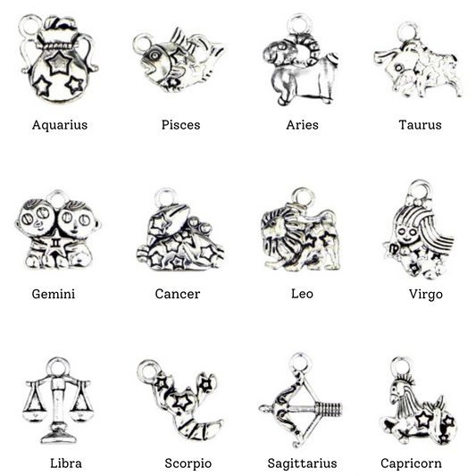 Zodiac Necklaces Tibetan 3D All Astrological Signs