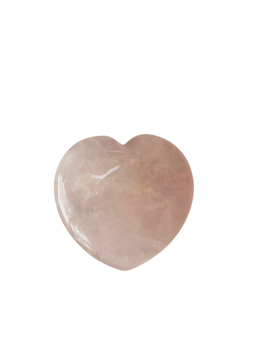 Rose Quartz Heart Palm Stone