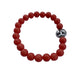 Aragonite Coral Bracelet 8 mm Round Beads - Naturally Glows in the Dark