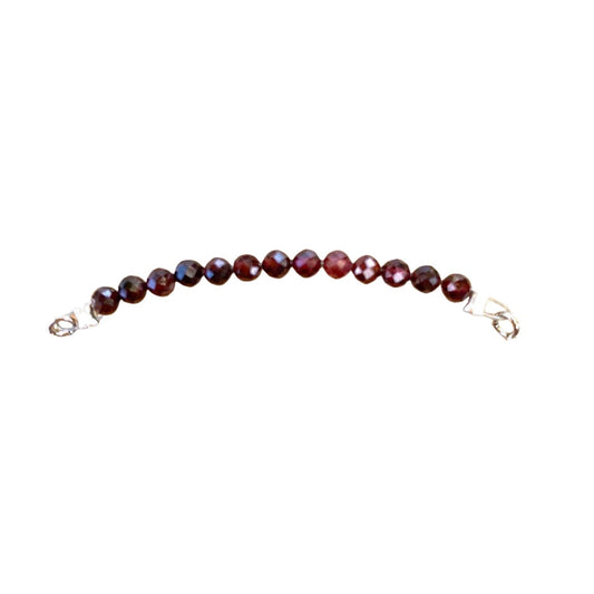 healing crystal bracelets dainty 3mm faceted round garnet beads