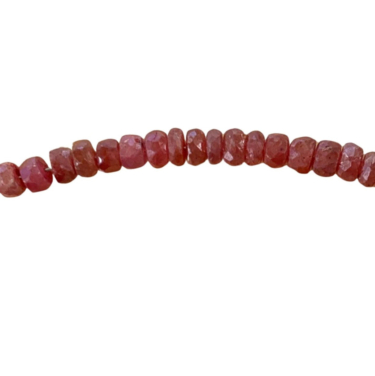 healing crystal bracelets 3mm faceted rondelle ruby beads