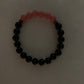 Aragonite Coral with Onyx Bracelet 8 mm Round Beads - Naturally Glows in the Dark