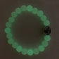 Aragonite Green/Yellow Bracelet 8 mm Round Beads - Naturally Glows in the Dark